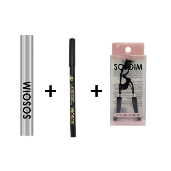 صورة Mascara + eyelash curler + black pencil